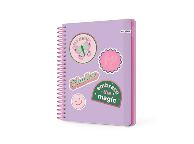 CUADERNO MOOVING BALLOON TAPA DURA 14 X 21 CM. 96 HOJAS