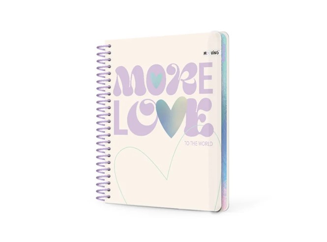 CUADERNO MOOVING COOL TAPA DURA 14 X 21 CM. 96 HOJAS