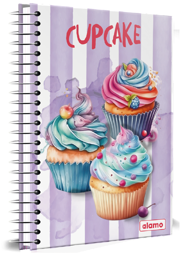 CUADERNOLA ALAMO CANDY TAPA DURA 200 HOJAS 19 X 27CM.