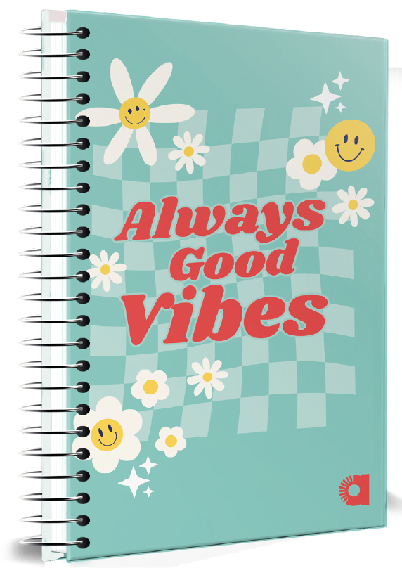 CUADERNOLA ALAMO HAPPY DAISY TAPA DURA 200 HOJAS 19 X 27CM.