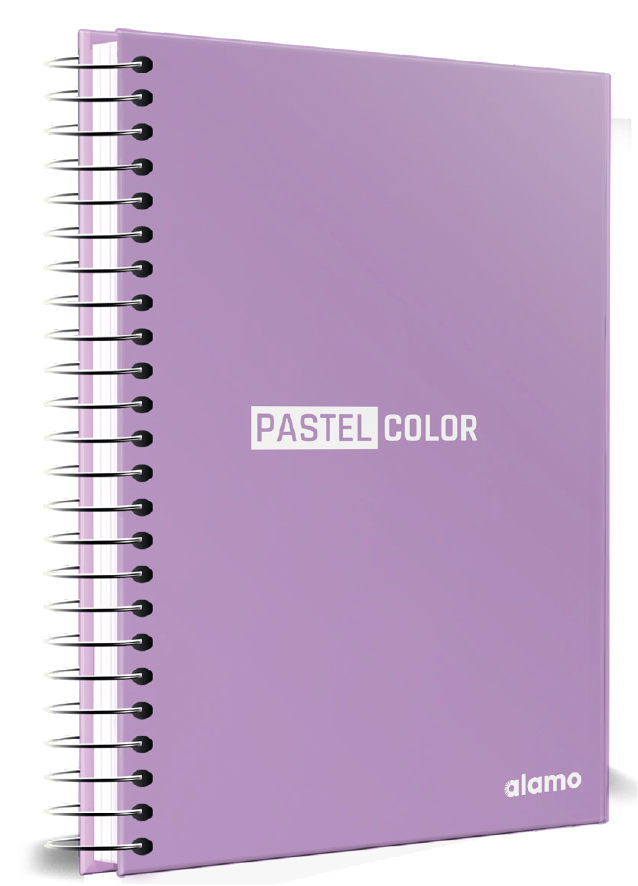 CUADERNOLA ALAMO PASTEL TAPA DURA 96 HOJAS 19 X 27CM.