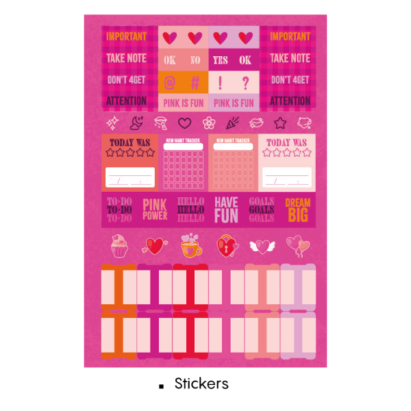 CUADERNOLA ALAMO PINK TAPA DURA 200 HOJAS 19 X 27CM.