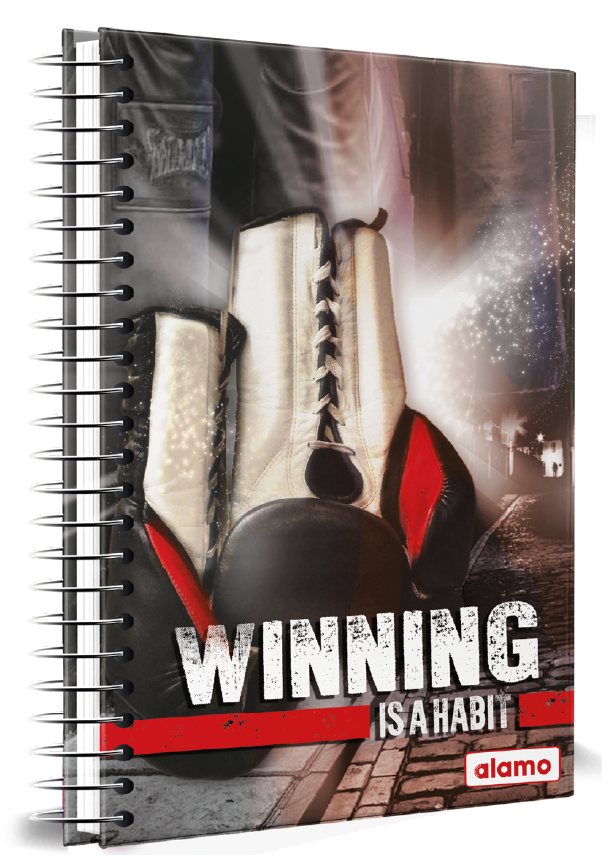 CUADERNOLA ALAMO SPORTS TAPA DURA 200 HOJAS 19 X 27CM.