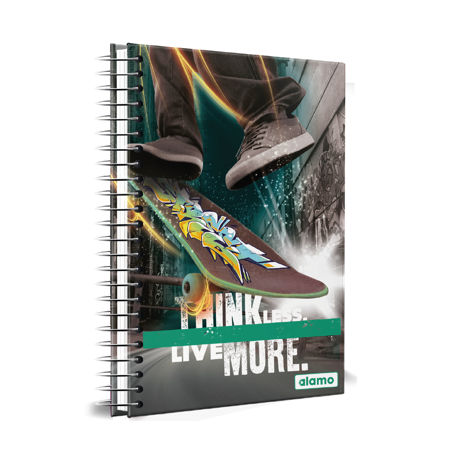 CUADERNOLA ALAMO SPORTS TAPA DURA 96 HOJAS 19 X 27CM.