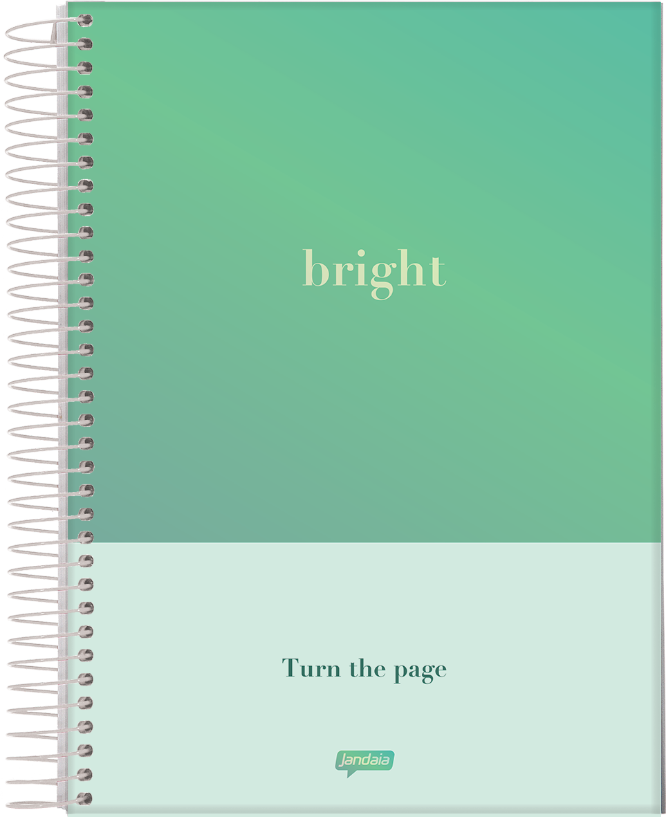 CUADERNO JANDAIA BRIGHT TAPA DURA 14 X 20CM.