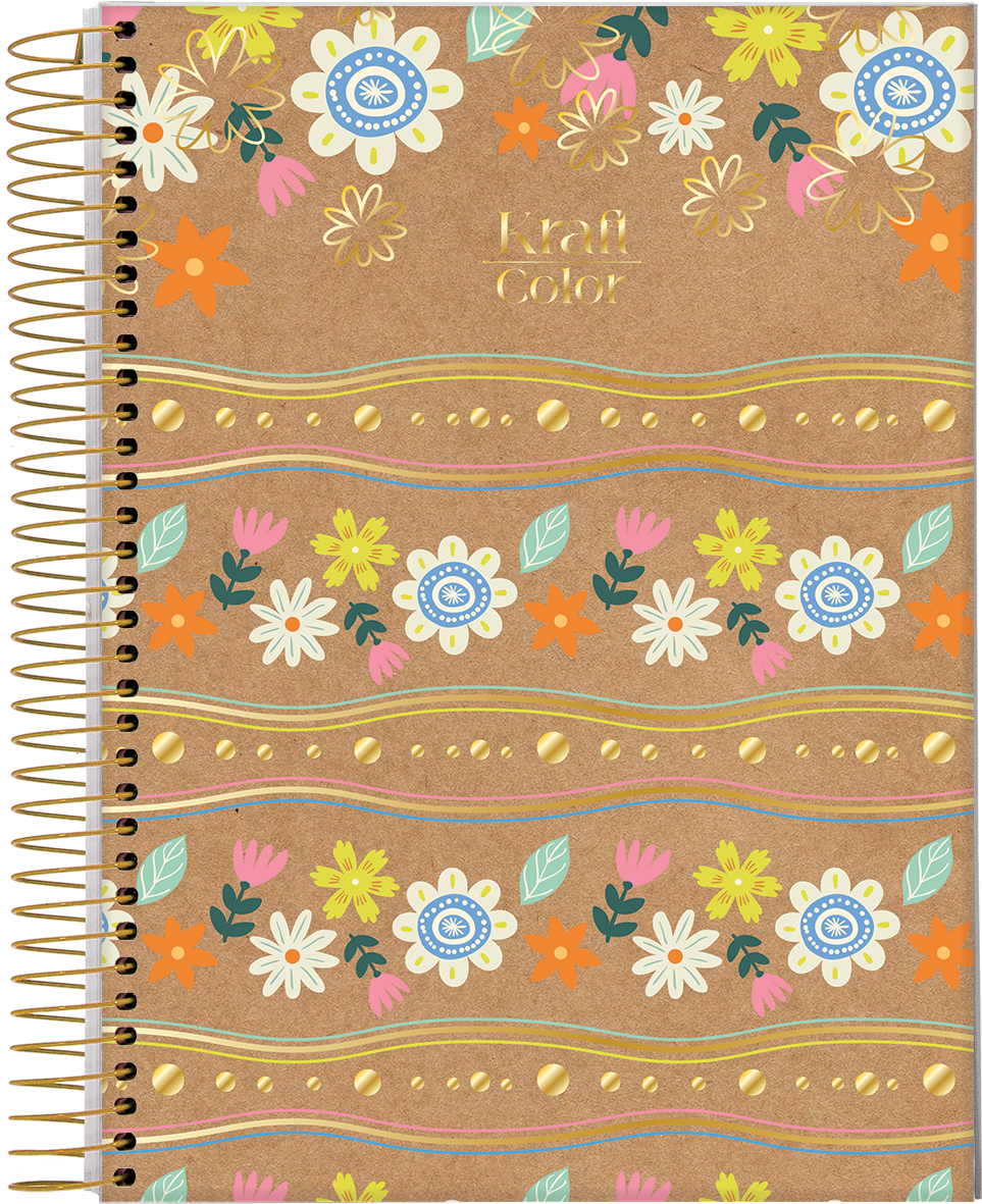 CUADERNO JANDAIA KRAFT COLOR TAPA DURA MINI 10 X 15CM.