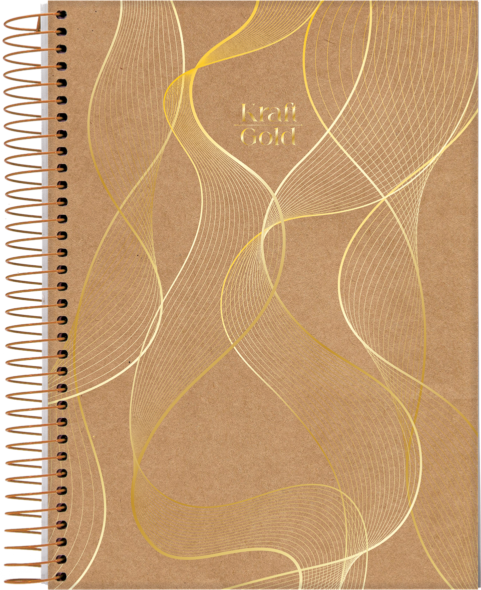 CUADERNO JANDAIA KRAFT GOLD TAPA DURA 17 X 24CM.