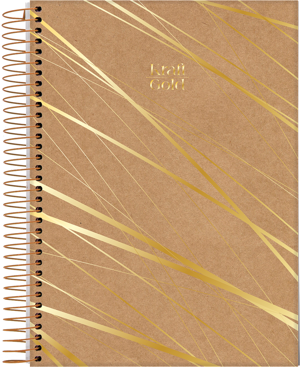 CUADERNO JANDAIA KRAFT GOLD TAPA DURA 17 X 24CM.