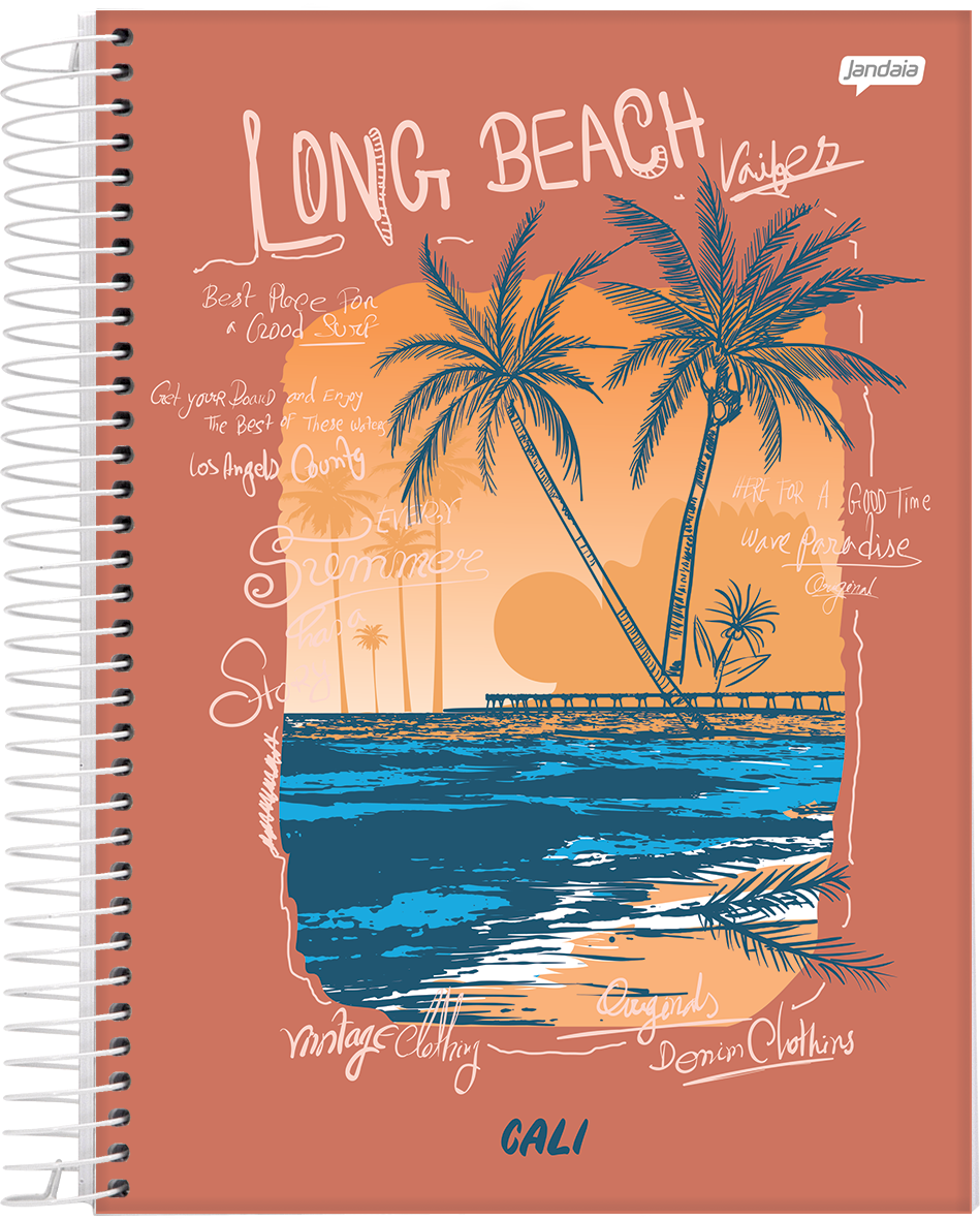 CUADERNOLA JANDAIA CALI-MALIBU TAPA DURA 20 X 27CM. 96 HOJAS
