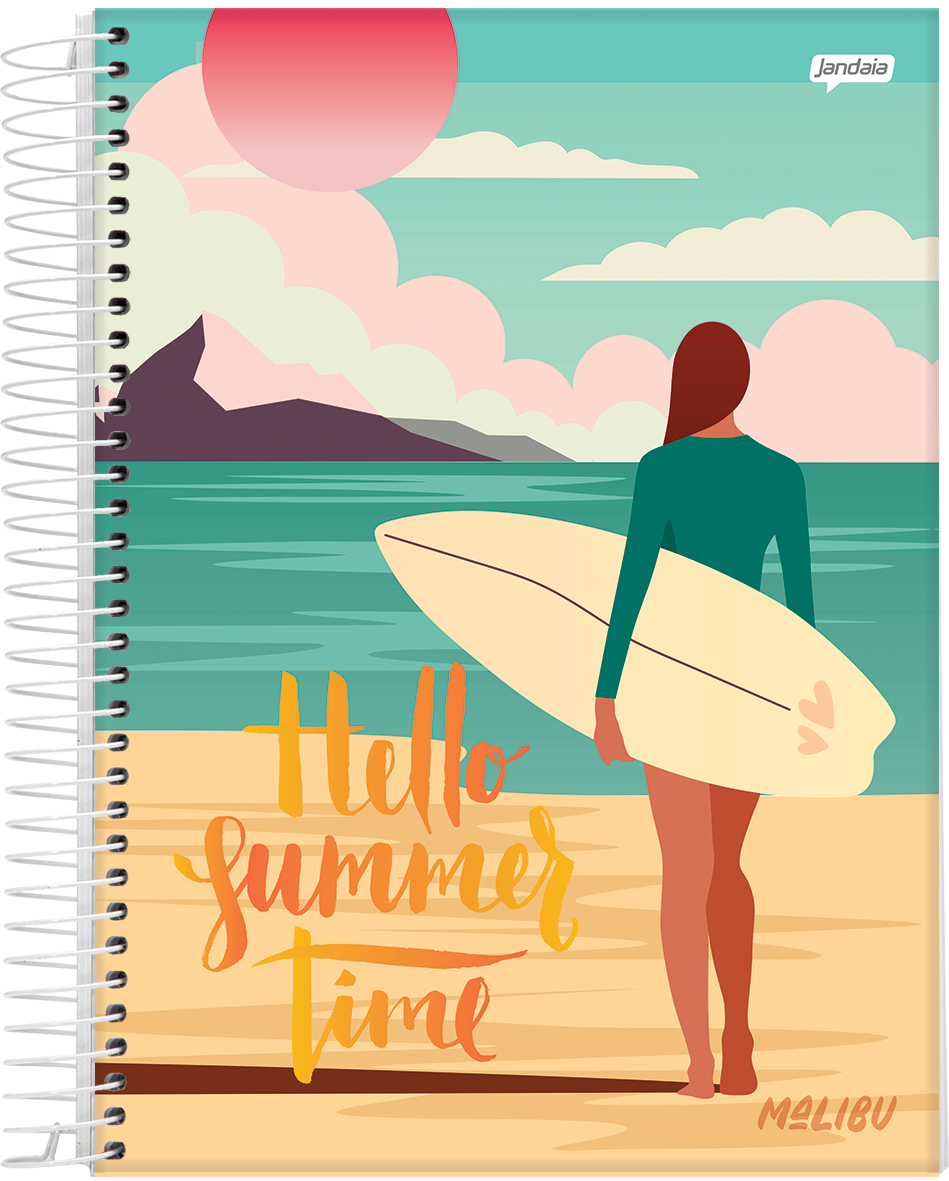 CUADERNOLA JANDAIA CALI-MALIBU TAPA DURA 20 X 27CM. 96 HOJAS