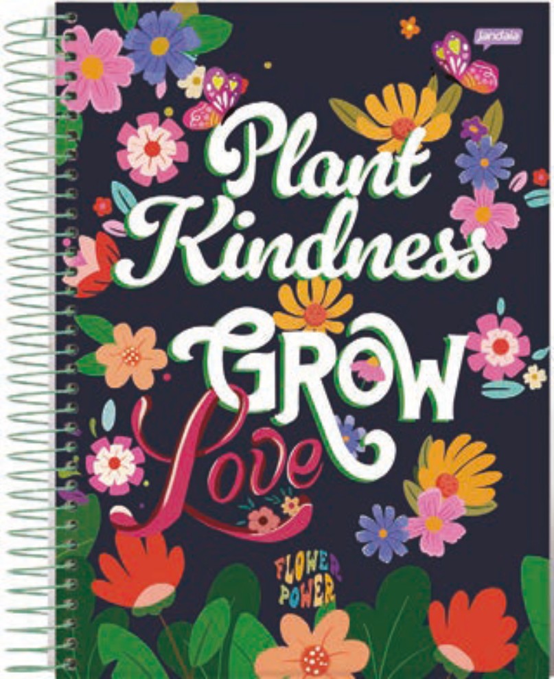 CUADERNOLA JANDAIA FLOWER POWER TAPA DURA 20 X 27CM. 80 HOJAS