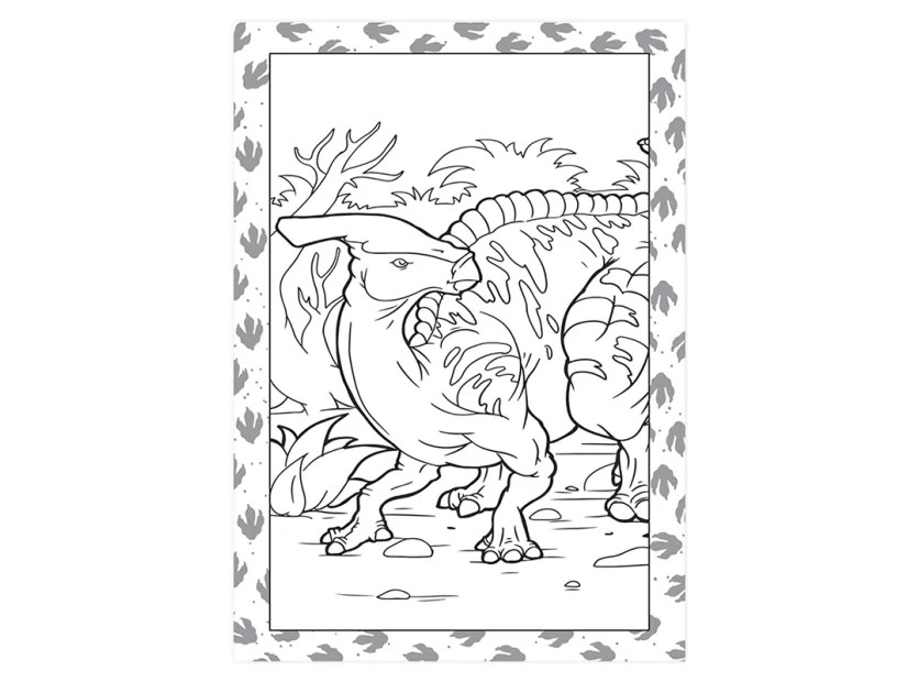 LIBRO DE COLOREAR SICOBEN DINOSAURIO TAPA VERDE