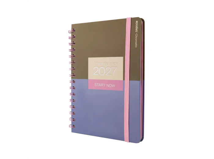 AGENDA MOOVING CHROMATIC SEMANAL C/ESPIRAL 15 X 21 CM.