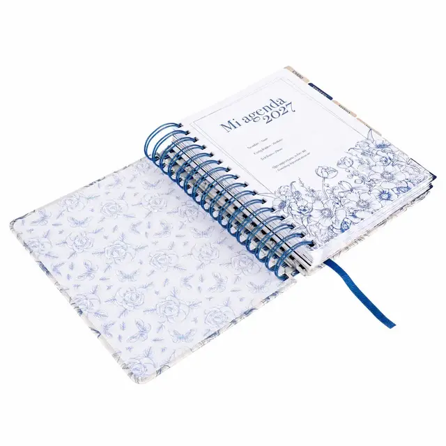 AGENDA IBICRAFT ALMA DIA X HOJA CON ESPIRAL 14.5 X 21 CM.
