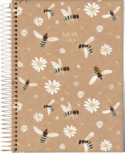 CUADERNO JANDAIA KRAFT COLOR TAPA DURA 17 X 24CM. 80 HOJAS