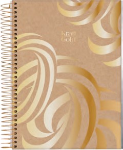 CUADERNOLA JANDAIA KRAFT GOLD TAPA DURA 20 X 27CM. 80 HOJAS