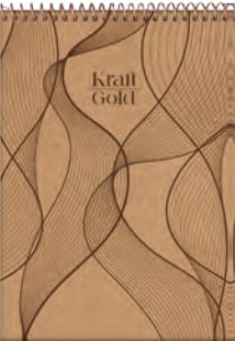 CUADERNO JANDAIA KRAFT GOLD TAPA DURA 14 X 21CM. 80 HOJAS