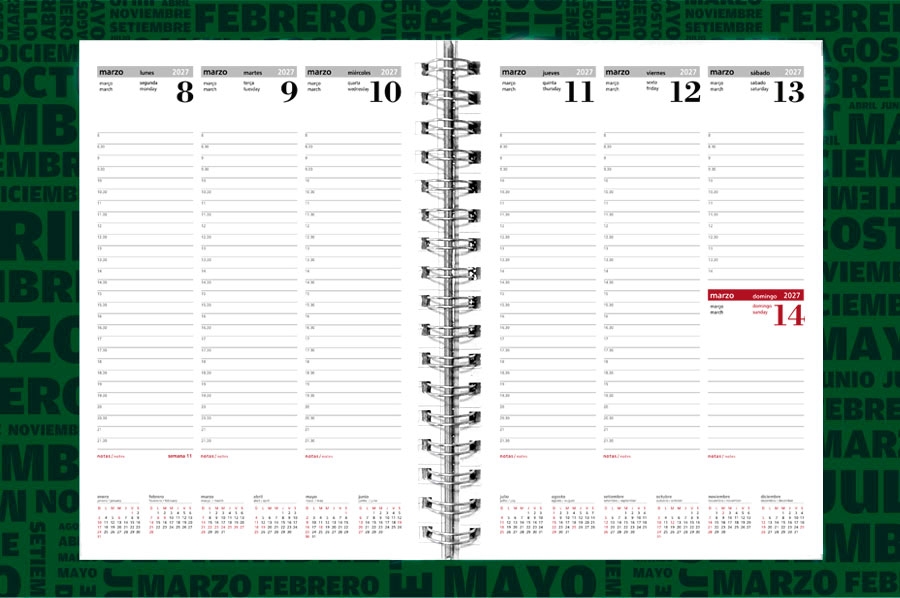 AGENDA ABZ PLANNER SEMANAL C/ESPIRAL Nº222 16 X 22 CM.