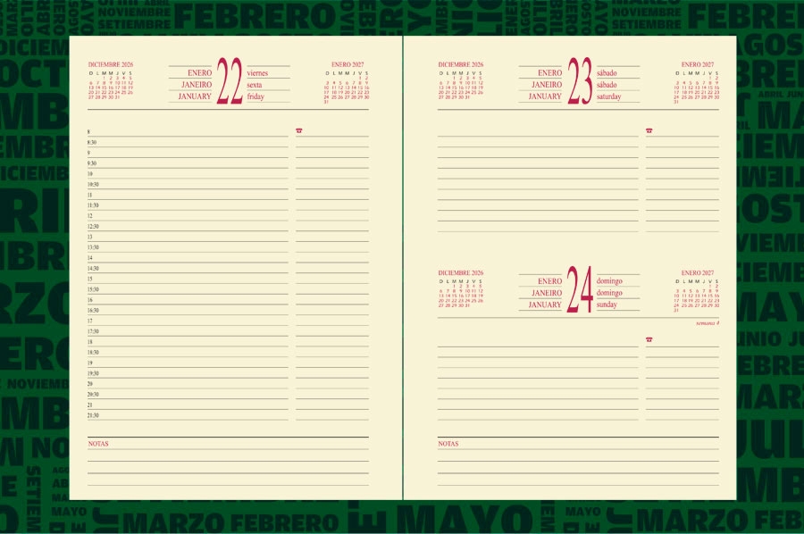 AGENDA ABZ PRESIDENTE DIARIA CON CIERRE Nº 314CD 16 X 22 CM.