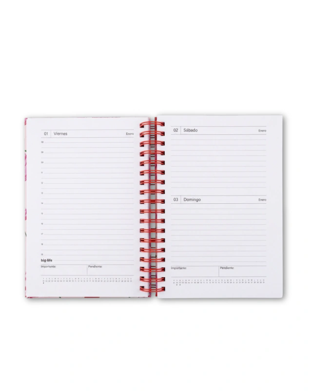 AGENDA BIG LIFE FLOWER DIARIA 16x22CM.