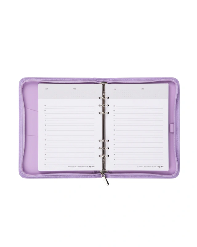 AGENDA BIG LIFE PUFFER DIARIA PERMANENTE 19x24CM.CON CIERRE