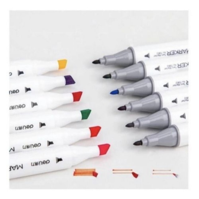 MARCADOR SKETCH DELI DOBLE PUNTA X 12 COLORES
