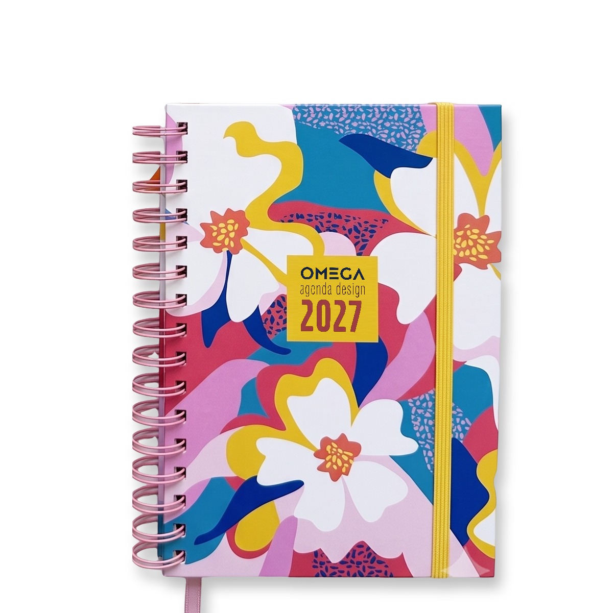 AGENDA OMEGA Nº 40 DIA X HOJA TAPA COLOR CON ESPIRAL 14.5 X 21 CM.
