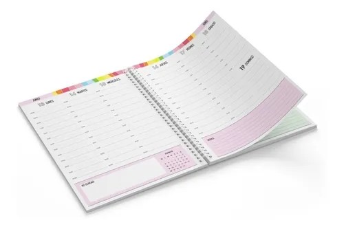 AGENDA DL SEMANAL FRASES 18x23 TAPA DURA C/ESPIRAL 