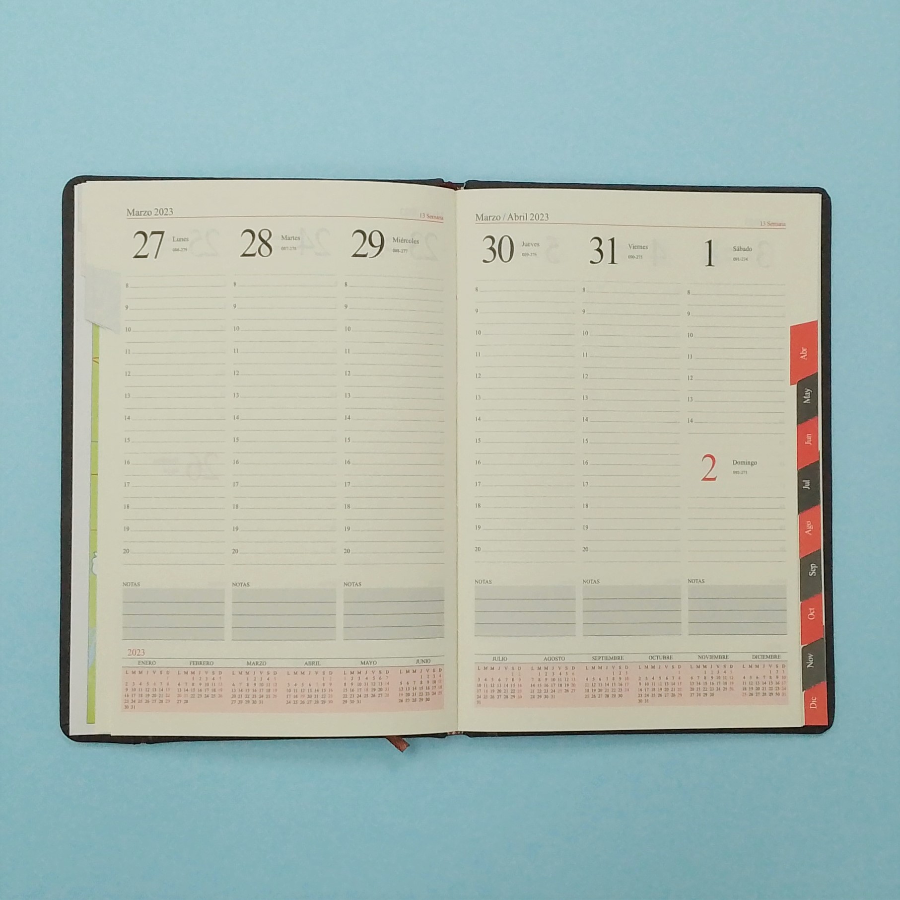 AGENDA OMEGA Nº 22 SEMANAL 14.5 X 21 CM