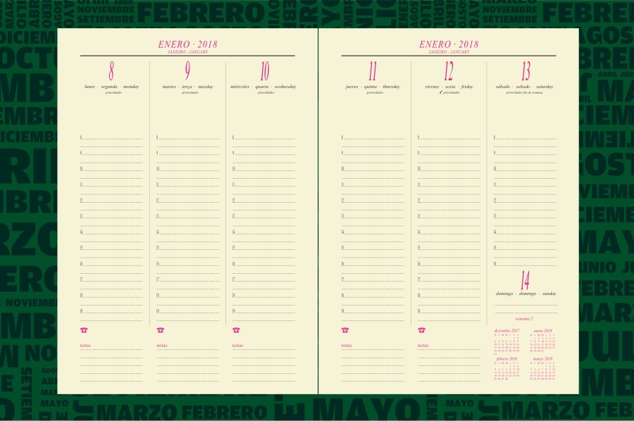 AGENDA ABZ SEMANAL Nº 343CCM 20 X 28 CM.
