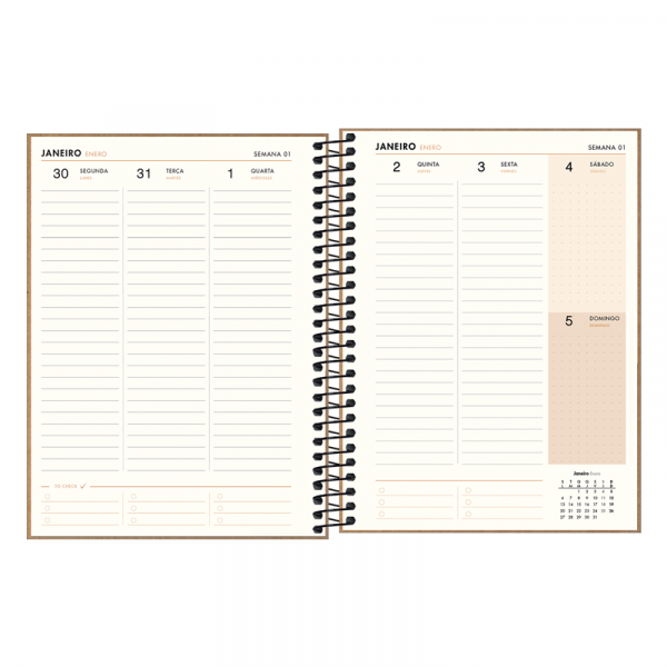 AGENDA TILIBRA KRAFTWORK SEMANAL 17X24 C/ESPIRAL