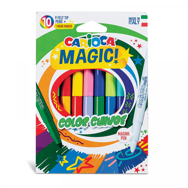 MARCADORES CARIOCA COLOR CHANGE MAGIC X 10 COLORES  