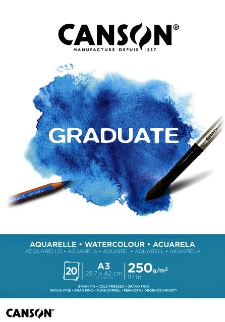 BLOCK A3 CANSON ACUARELA 250 GR. X 20H. 