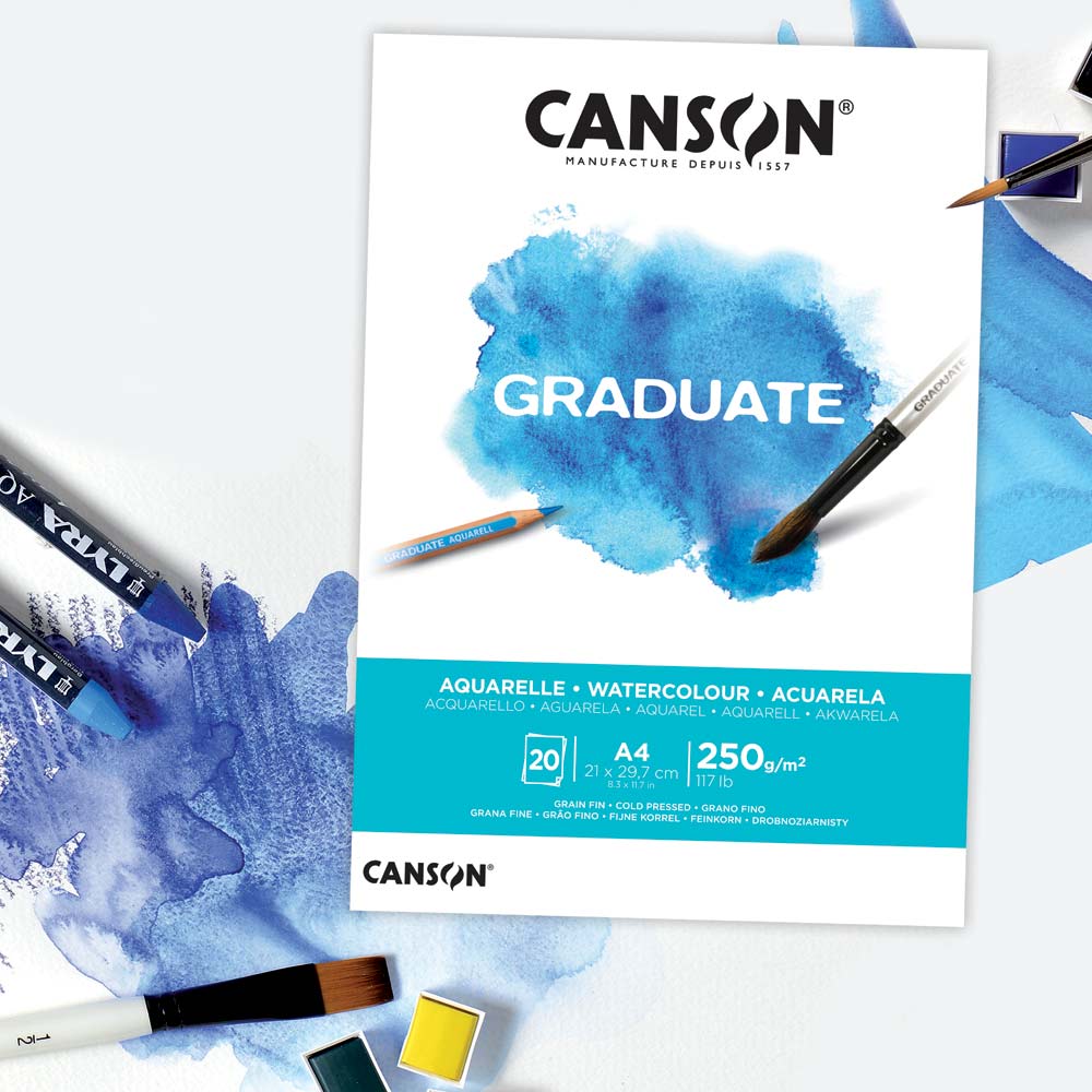 BLOCK A4 CANSON ACUARELA 250 GR. X 20H. 
