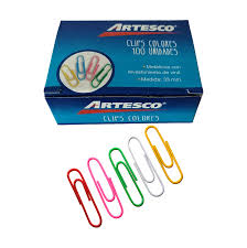 CAJA DE CLIPS 33MM COLOR FOSKA