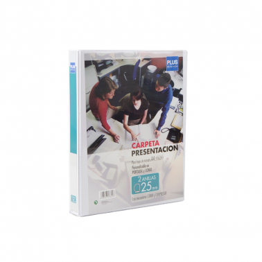 CARPETA 2 AROS PLUS OFFICE BLANCA