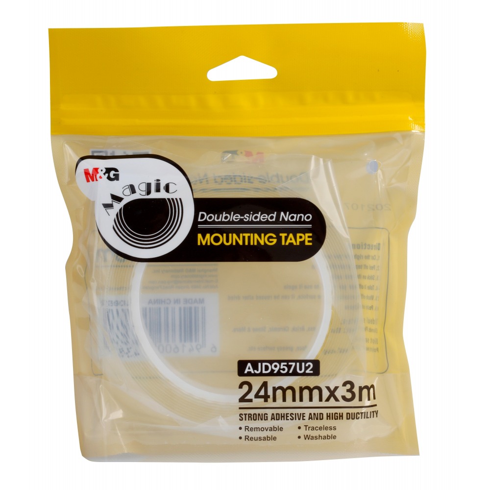 CINTA DOBLE FAZ M&amp;G SILICONA 24MM X 3MTS.