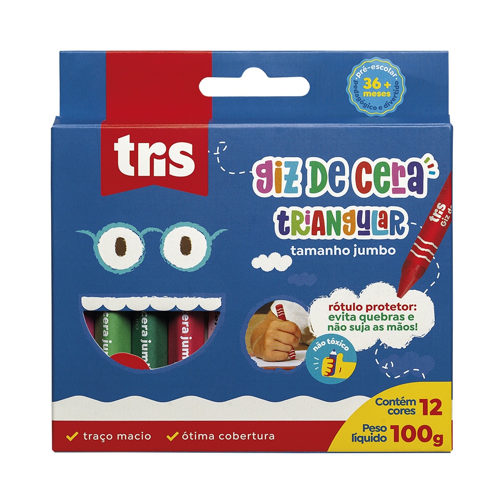CRAYOLAS TRIS TRIANGULAR JUMBO X 12