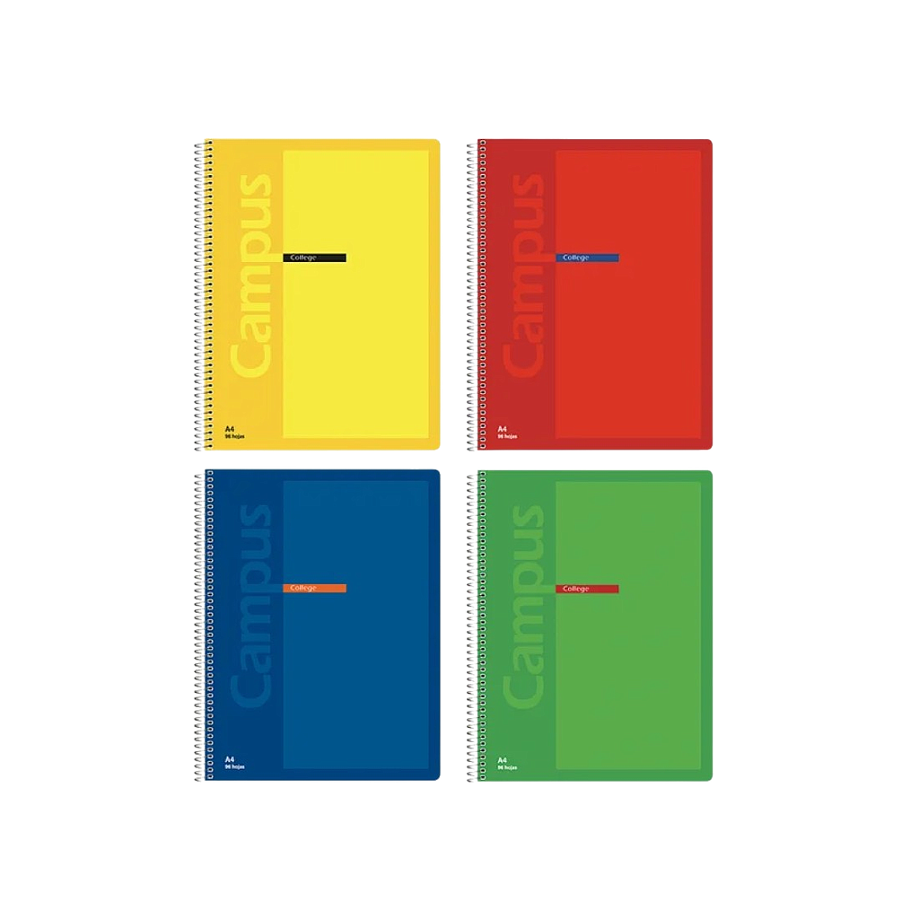 CUADERNOLA CAMPUS COLLEGE TAPA DURA 96 HOJAS PAQ. X 10