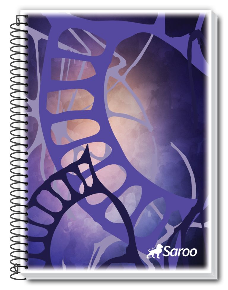 CUADERNO SAROO TAPA DURA 17 X 22 CM. 96 HOJAS
