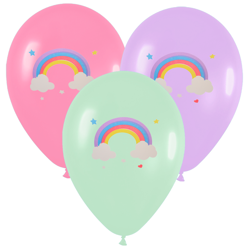GLOBOS ARCOIRIS 12" BOLSA X 25  
