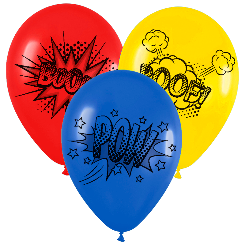 GLOBOS COMICS 12" BOLSA X 25 