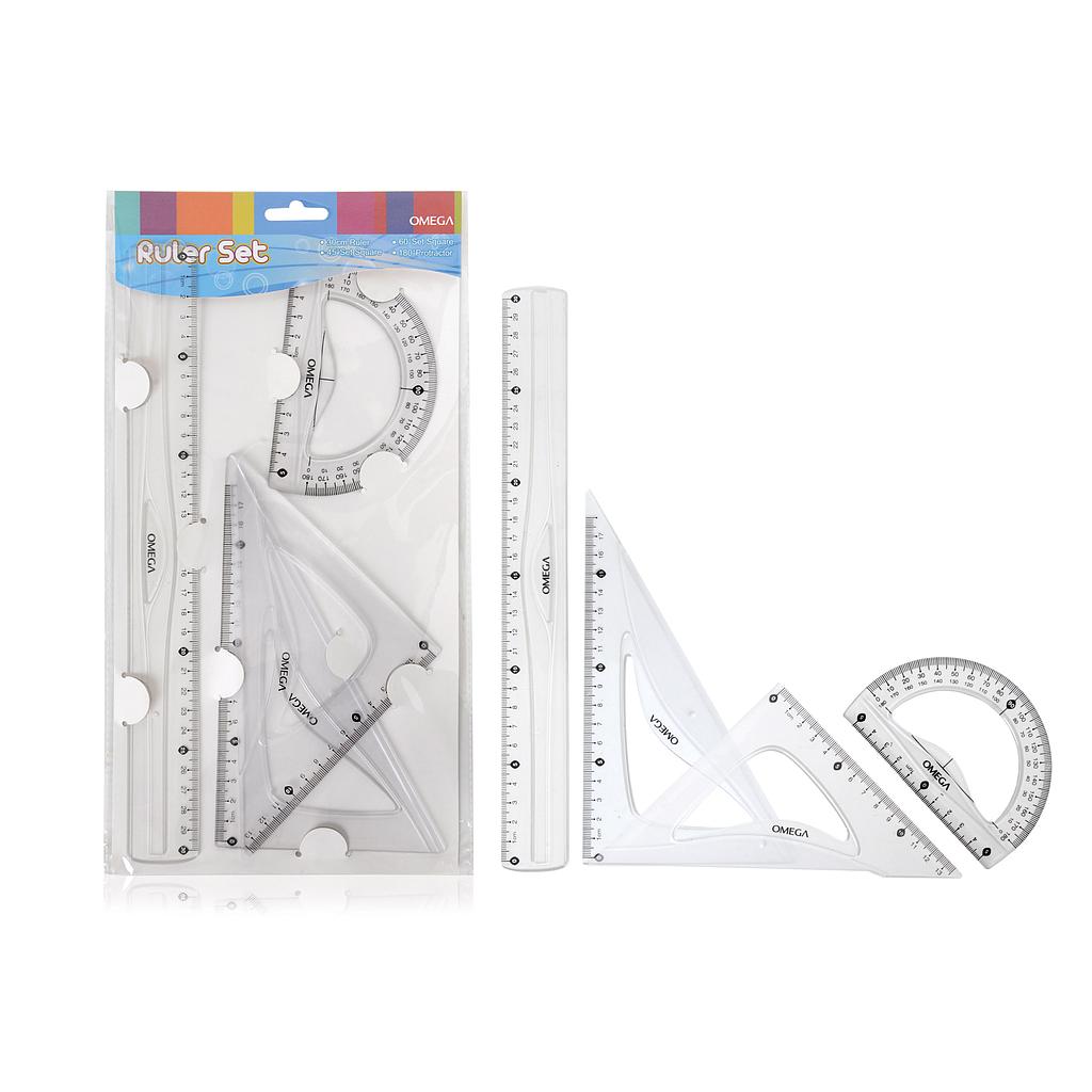 JUEGO DE GEOMETRIA OMEGA 30CM.