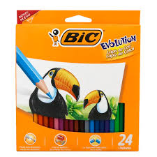 LAPICES BIC X 24 COLORES