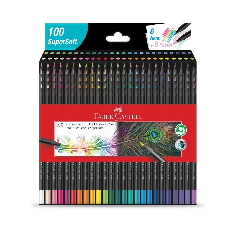 LAPICES FABER SUPERSOFT X 100 COLORES