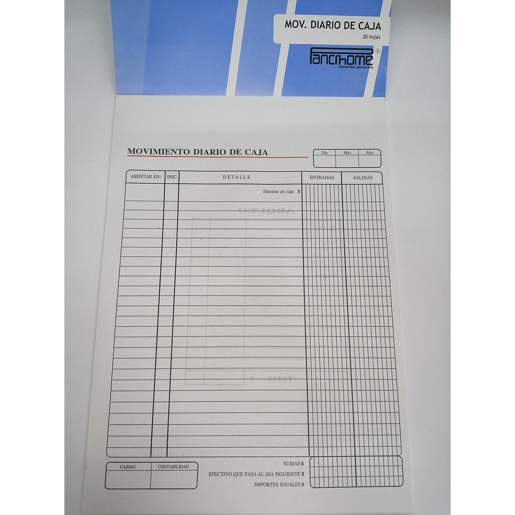 MOVIMIENTO DIARIO DE CAJA