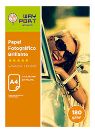 PAPEL FOTOGRAFICO WAY PORT A4 180 GR. PAQ. X 20 H.