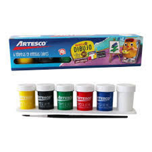 TEMPERA ARTESCO 20ML. X 6 COLORES  