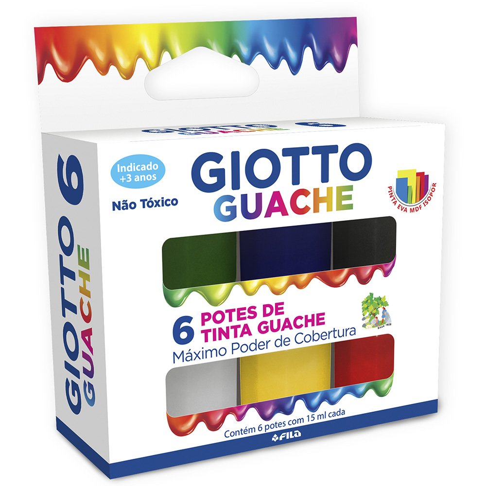 TEMPERA GIOTTO 15ML. CAJA X 6 COLORES 