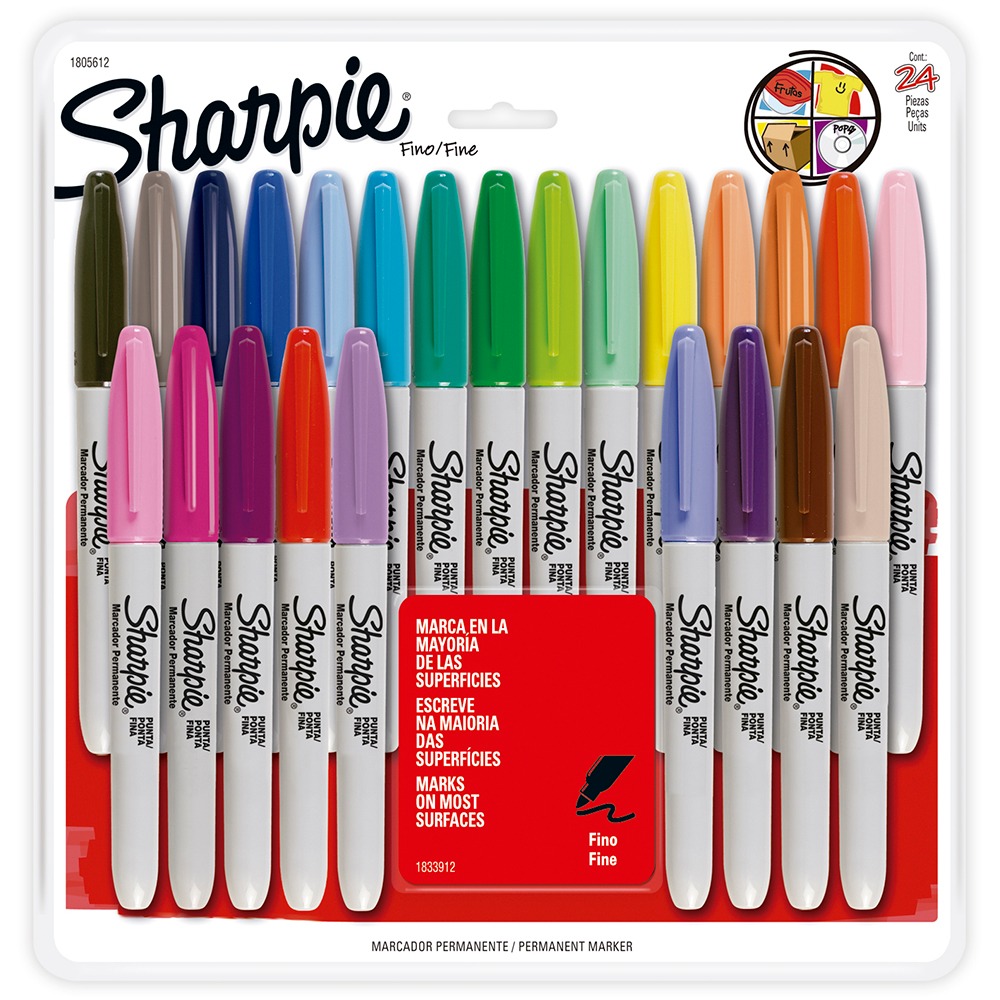 MARCADOR PERMANENTE SHARPIE X 24 COLORES